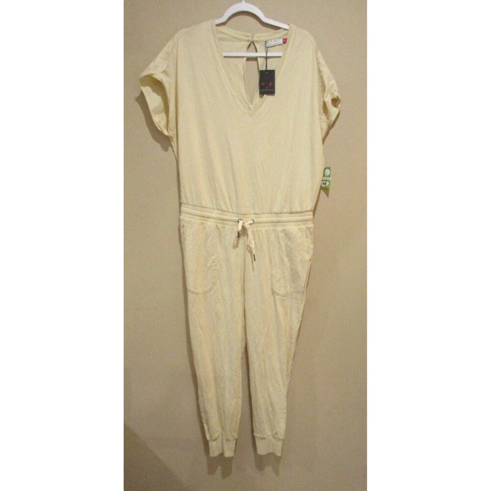 NWT Nip x Niphilanthrophy Jumpsuit/Romper Women XL Beige Comfy MSRP 40.00